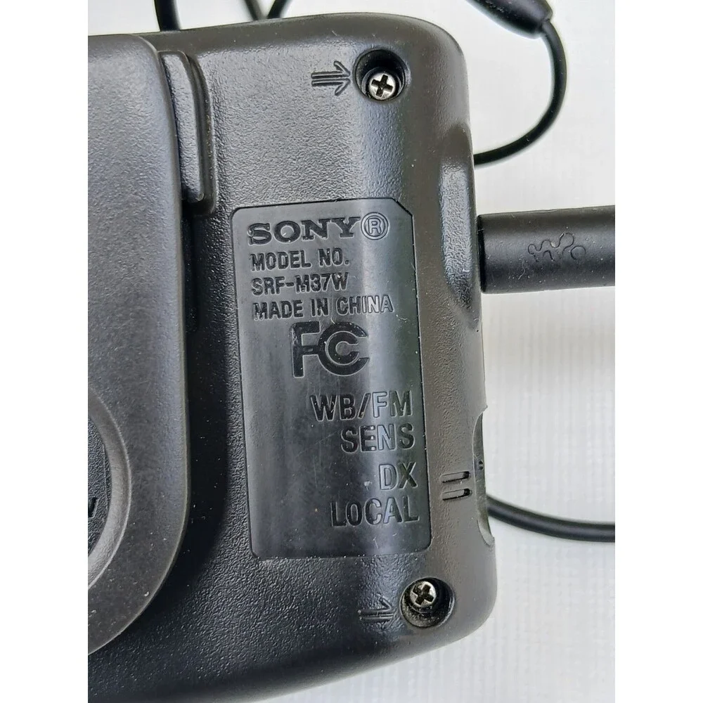 Sony Walkman SRF-M37W AM FM Weather Band Radio Tested & Working W/ belt clip Vtg